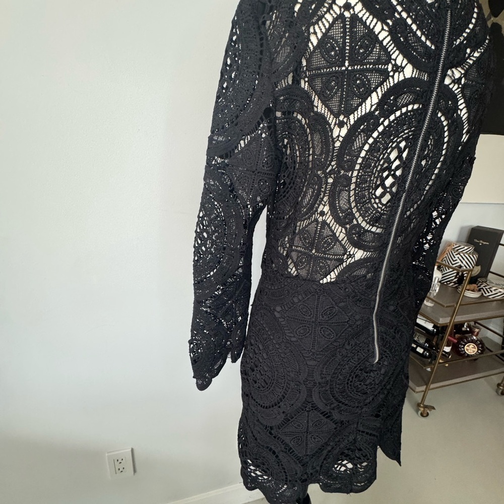 The Vintage Shop Lace Long Sleeve Mini Dress – Size Large (NWT) - Picture 15 of 17